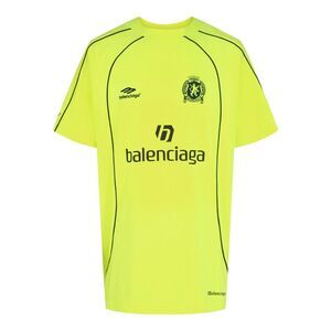 Balenciaga Oversized Soccer T-Shirt Yellow Mens